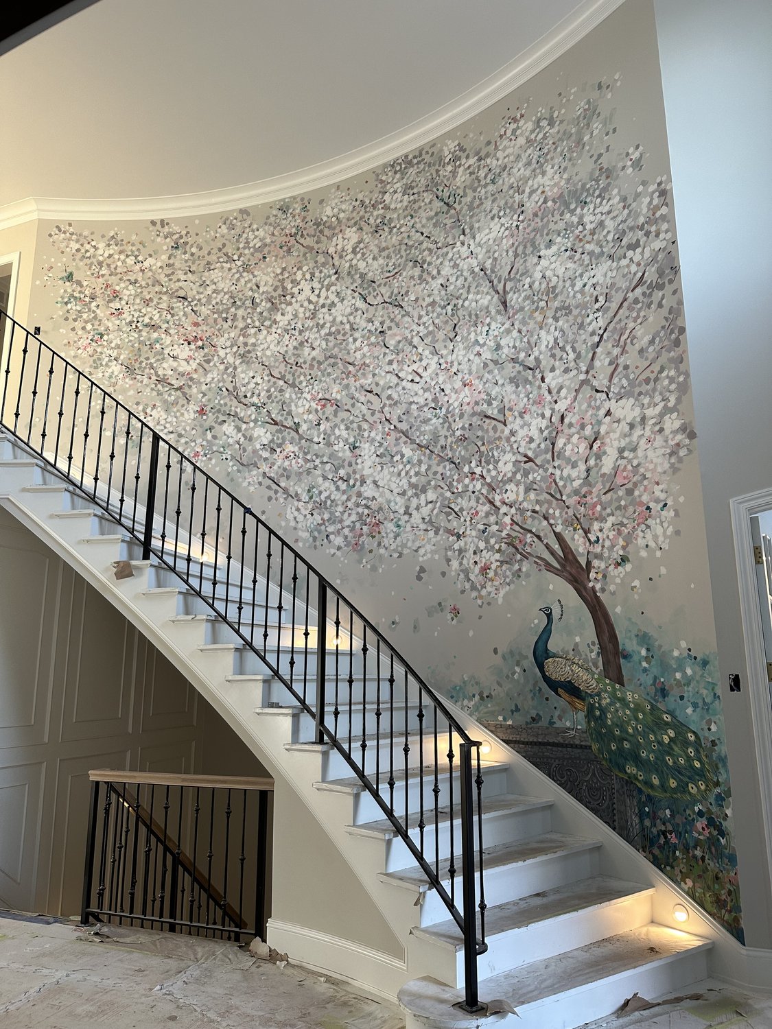 Peacock and Cherry Blossom